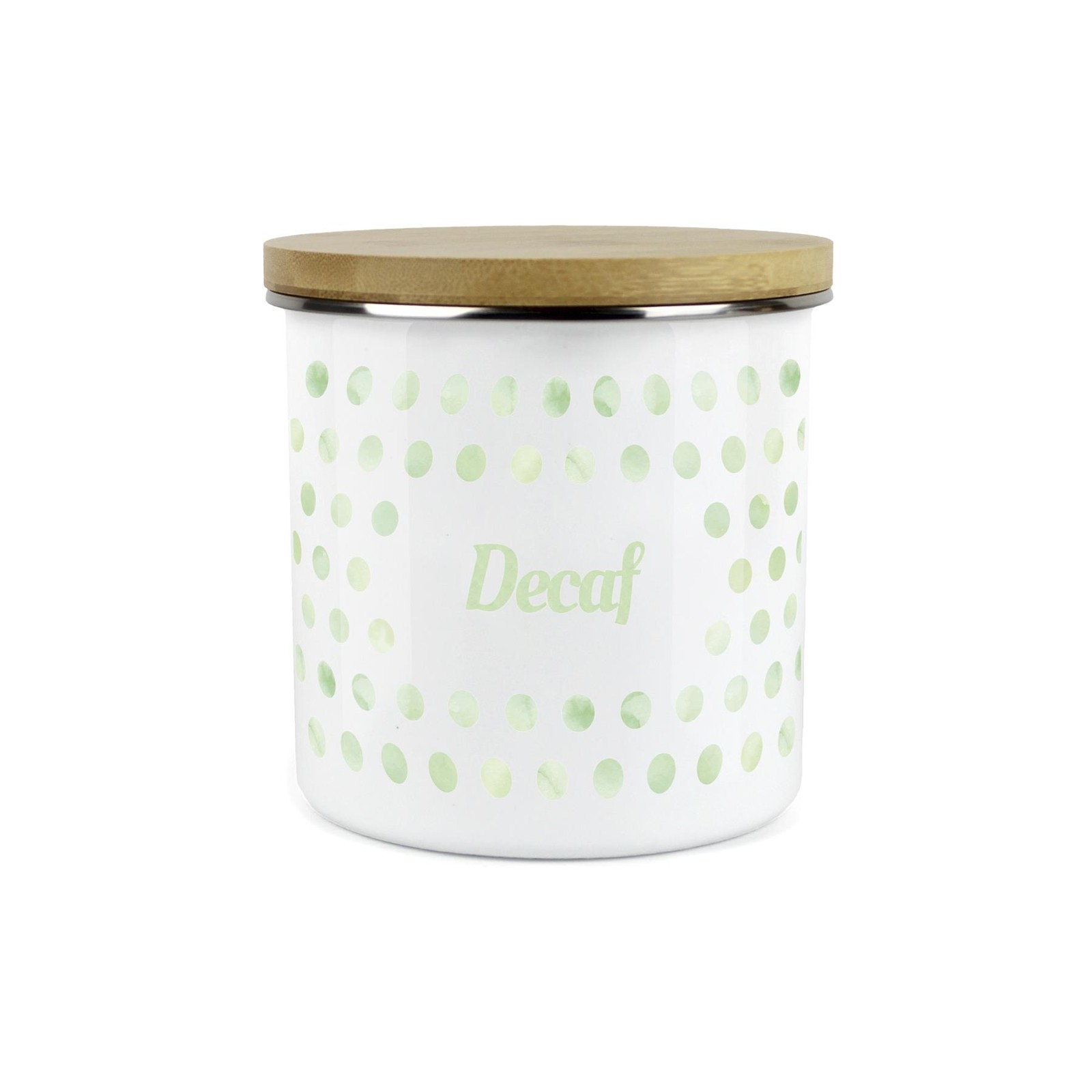 Purely Home Kitchen Polka Dot Green Food Storage Canister - Decaf
