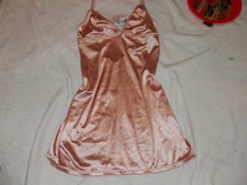 Forever 21 Pink Satin Slip Dress Chemise Spaghetti Strap Lingerie Size M