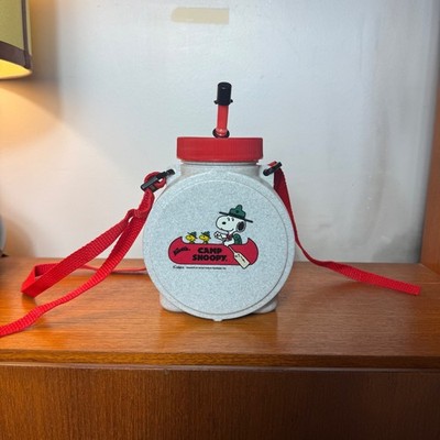 Vintage Peanuts Knotts Berry Farm Kantine Trinkflasche, Beagle Scout Camp Snoopy