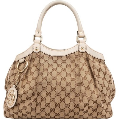 Gucci Monogram GG Canvas Sukey Tote Handbag Bag
