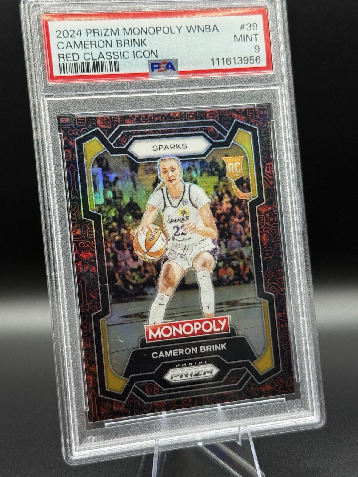 2024 Monopoly Prizm Cameron Brink #39 Red Classic Icon PSA 9 WNBA RC Sparks