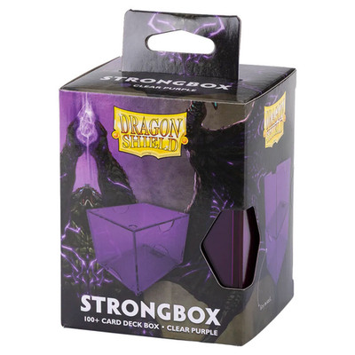 Dragon Shield Strongbox Deck Box Clear Purple, Holds 100+ Cards, LOT OF 10 QTY