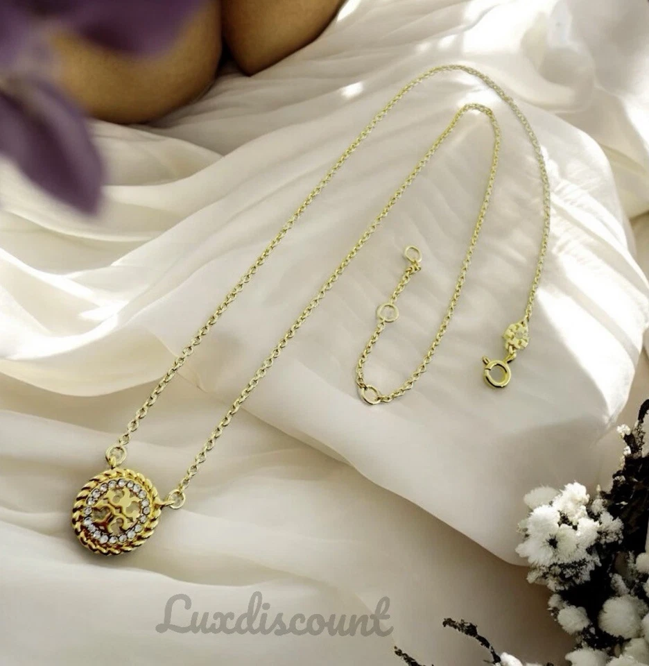 Ожерелье с подвеской в виде золотой веревки с логотипом Tory Burch Miller - Изображение 4 из 4