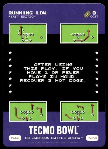 2026 Bo Jackson Battle Arena TECMO BOWL BOBA PL-15 PL15 Running Low SSP