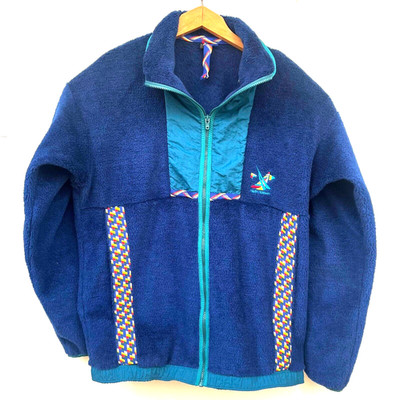 Vintage Helly Hansen 90s Fleece Full Zip Jacket Ski Retro Winter Size M