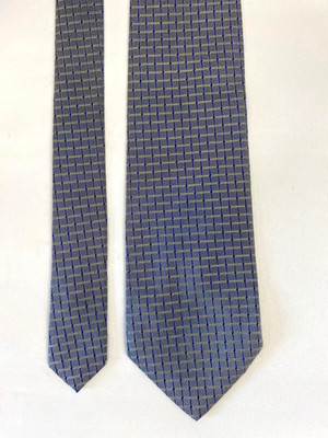 Seidenkrawatte grau marine Savoy Taylors Guild Micro Check Gitter 026