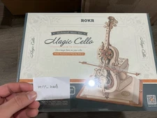 ROKR Magic Cello Mechanical Music Box 3D Wooden Puzzle Unique Gift for Her/Him
