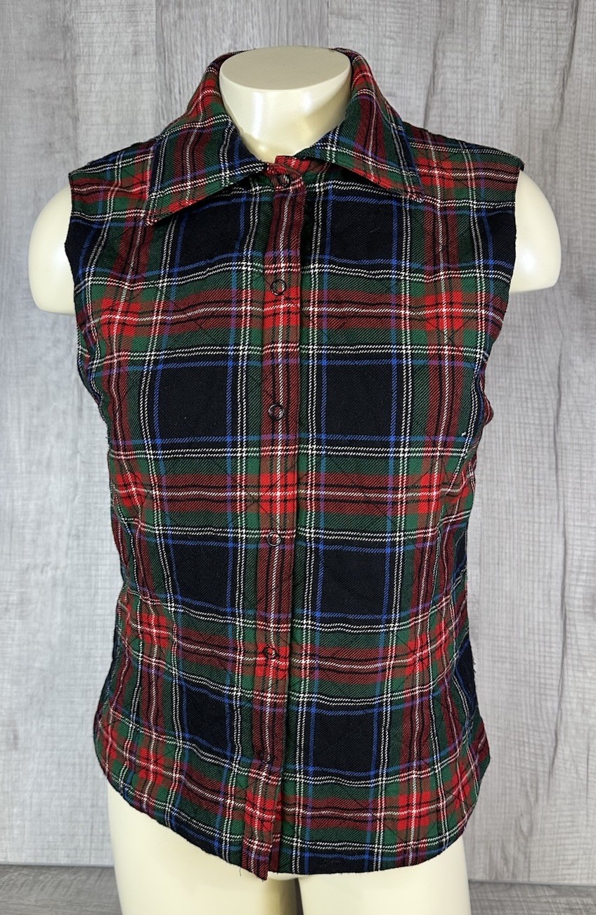 Pendleton Plaid Vest Collared Button Up Holiday T… - image 1