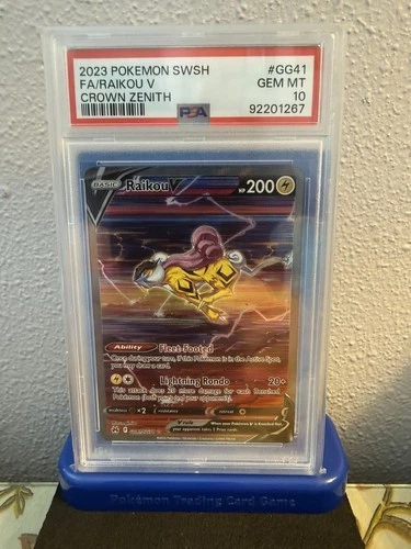 2023 Pokemon SWSH Crown Zenith #GG41 FA Raikou V PSA 10 GEM MINT