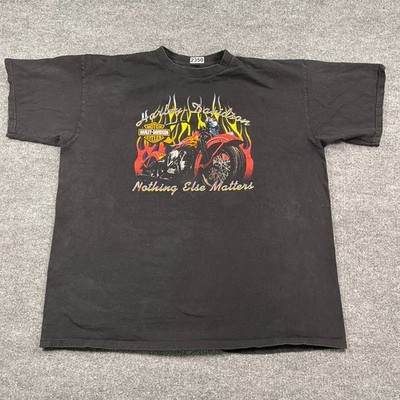 Vintage 2000 Harley-Davidson Nothing-Else-Matters Biker Shirt 2XL 27x30 Michigan