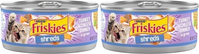 Friskies Purina Shreds Turkey and Cheese Dinner in Gravy High Protein Wet Cat