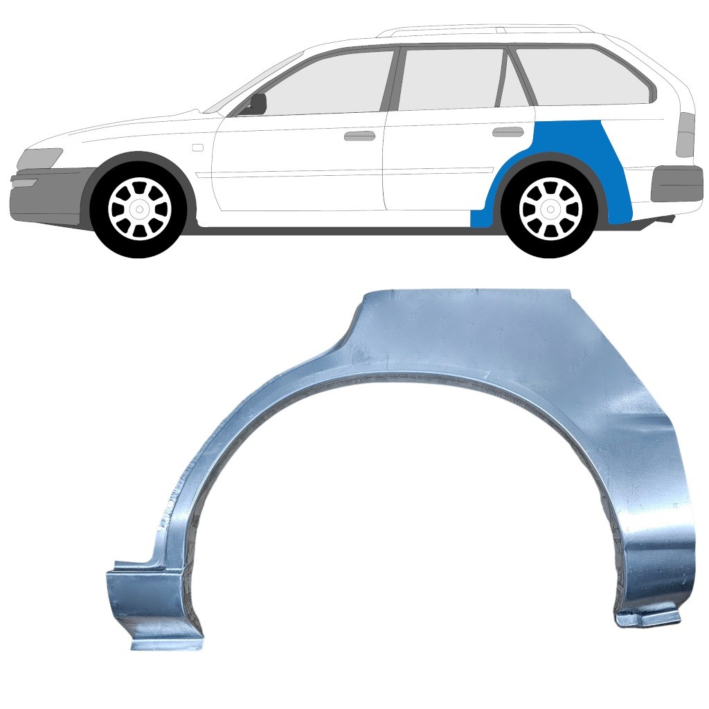 Rear wing repair panel for Toyota Corolla E10 1991-1998 / Left / COMBI