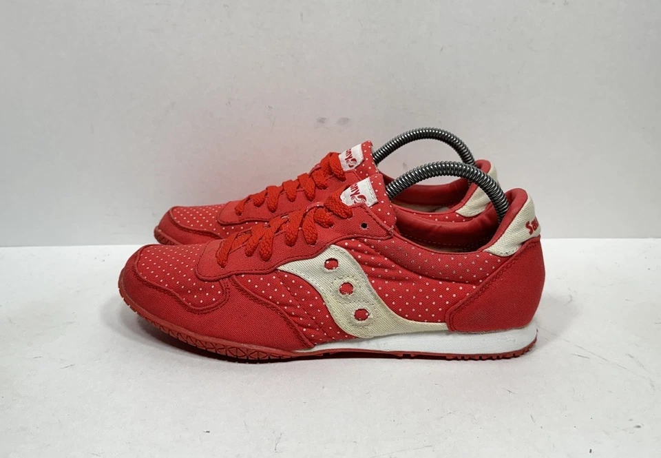 Saucony Bullet Running Shoes Women's Size 10 Red Polka Dot 60083-21 Sneakers - Image 3 of 4