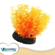 Piece of 1 Aquarium Plastic Plants Fish Tank Landscape Plants Decor Yellow