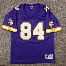 Vintage Minnesota Vikings Randy Moss Jersey Champion Purple Youth Boys Large
