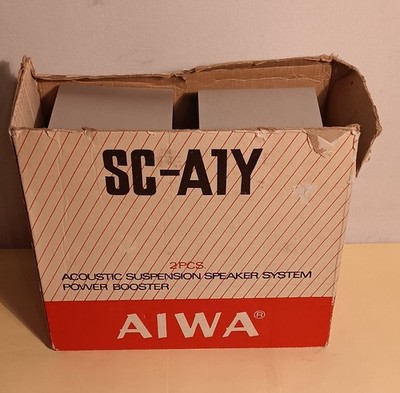 2 Aiwa SC-A1Y Acoustic Suspension Speaker System Power Booster Speakers SC-A1