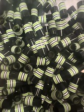 10-Custom Golf Ferrules 1  Long .355 Diameter Taper Tip Lime Green/Blk/White