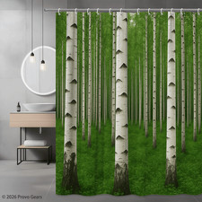 Birch Forest Shower Curtain - Nature Inspired Decor