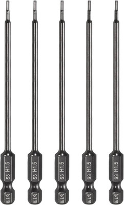 5 Stück Sechskant Bit Set 1,5mm(H1.5) Magnetisch Hex Screwdriver Bit 1/4'' Sechsk