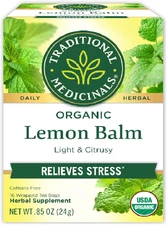 Traditional Medicinals Organic Lemon Balm Tea, 16 Tea Bags