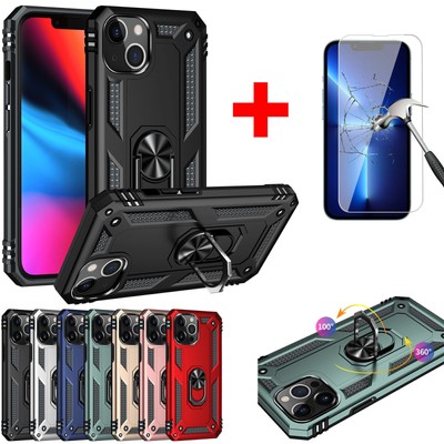 For Apple iPhone 14 Plus 13 12 11 Pro Xs Max X Shockproof Case Ring Stand Cover