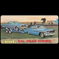 AMT-1223 CAL DRAG COMBO  1964 GALAXIE, AWB FALCON & TRAILER MINT IN BOX