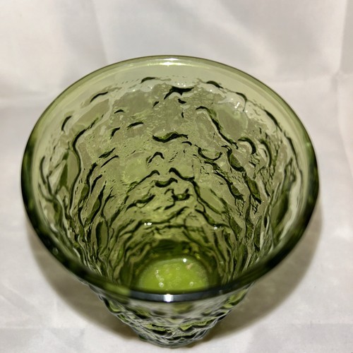 Vintage Anchor Hocking Lido Milano Tall Tumbler Avocado Green Glasses 5.5” - Picture 2 of 3