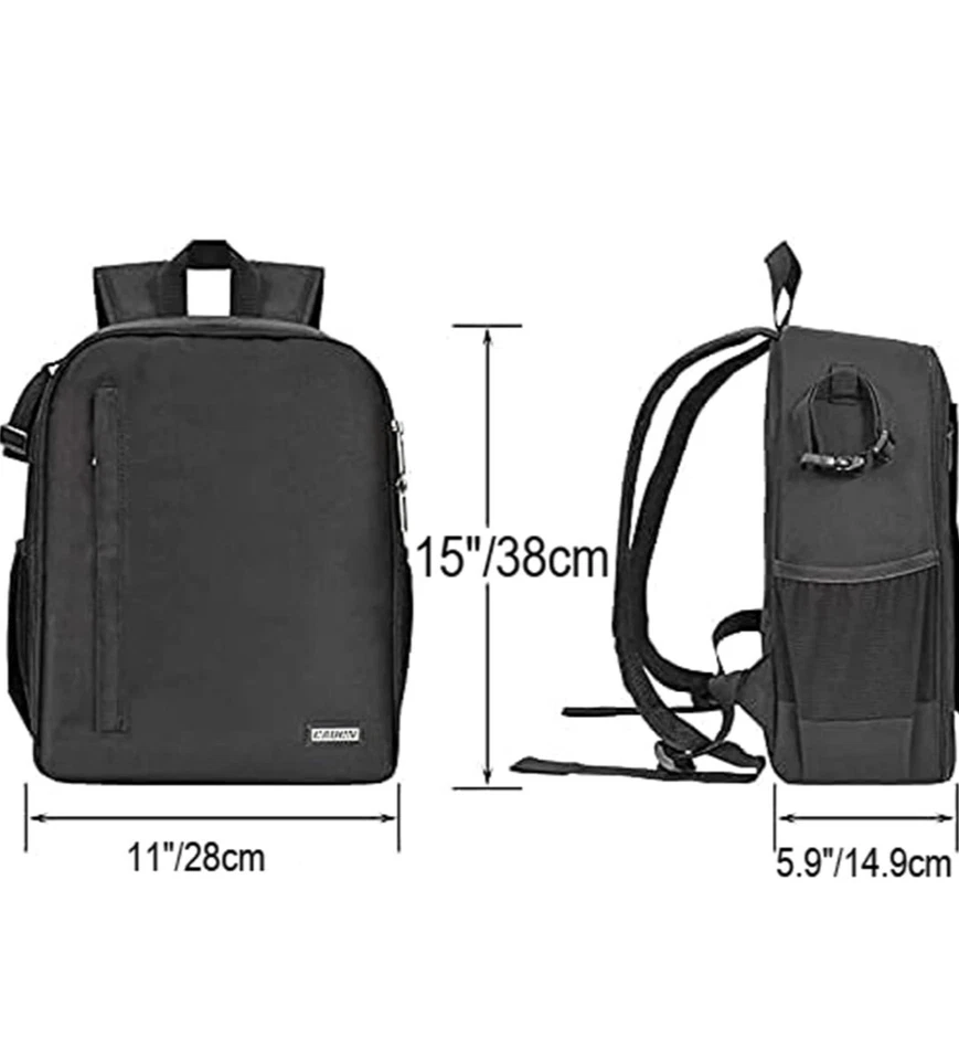 Mochila para cámara DSLR compatible con Canon, Nikon, Sony, accesorios para lentes Foto 2 de 4