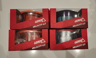 Leatt Velocity 4.5 Face Masks 4x - Neon Orange, Iriz Red, Irish Aqua