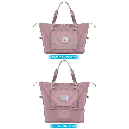 Women Tote Duffel Bag Folding Large Capacity Gym Travel Waterproof Weekender Bag - Picture 6 of 15