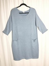J JILL Sweater Dress Blue Soft Cotton Cashmere Blend Petites