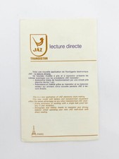 JAZ Transistor lecture directe Brosch&uuml;re 60's
