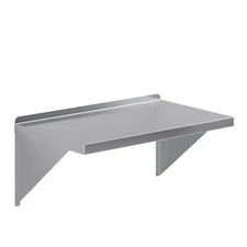 18" Width x 30" Length | Stainless Steel Wall Shelf | Square Edge