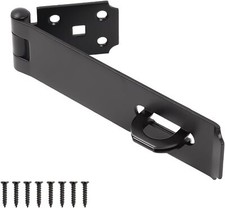 7.5 Inch Heavy Duty Hasp Latch, 1/8" Thicker Iron Safety Padlock Latch, Door ...