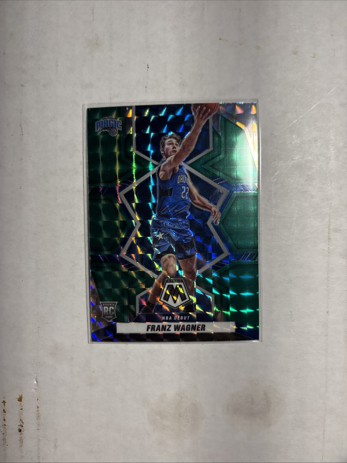 2021-22 Panini Mosaic - NBA Debut Green Mosaic Prizm #267 Franz Wagner (RC)