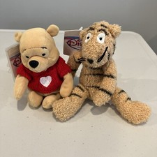 The Disney Store Mini Bean Bag Plush Pooh Tigger 8 Inch Plush Stuffed Animals