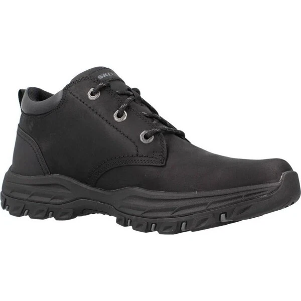 Black skechers top lace up trainers