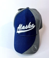 AK ALASKA Cap Unisex Adjustable Polar Wear NWT blue gray Baseball hat