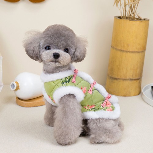 Puppy Chinoiserie New Year Clothes Dog Cat Thicken Festive Tang Costumes Soft - Picture 9 of 21