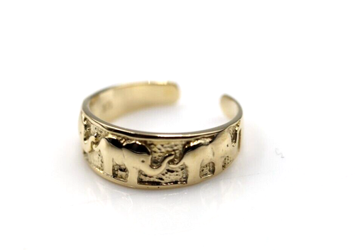 Kaedesigns Genuine Solid 9ct 9k Yellow Gold Lucky Elephant Toe Ring - Picture 24 of 24