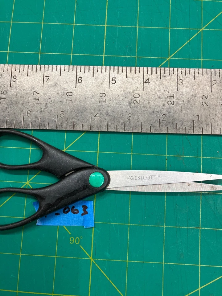 Vintage 7" Westcott KleenEarth Recycled Stainless Steel Scissors W/Black Handles - Image 3 of 4