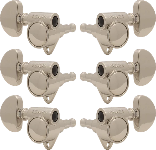 Grover Rotomatic 18:1 Milk-Bottle Style Tuners, 3x3 Nickel