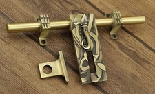 Antique Brass Finish Single Door Aldrop Kit 10 Inch