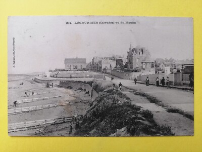 cpa geschrieben 1904 Normandie 14 - LUC sur MER Calvados Vu du MOULIN Villa