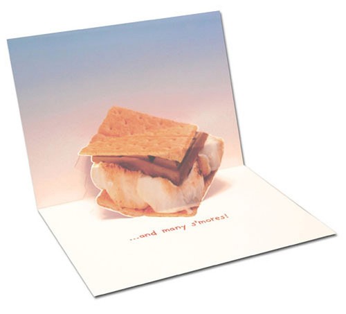 Funny HAPPY BIRTHDAY Pop-Up Card, S'Mores Dogs Beach Fire by Avanti + Envelope - Picture 2 of 5