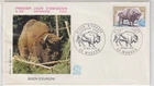 1974 FDC France - Bison, Naturre Conservation - 0.40 Fr Stamp