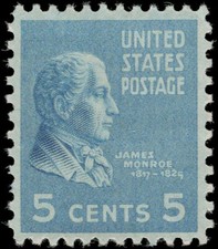 Scott # 810 - James Monroe - Single Stamp - MNH - 1938