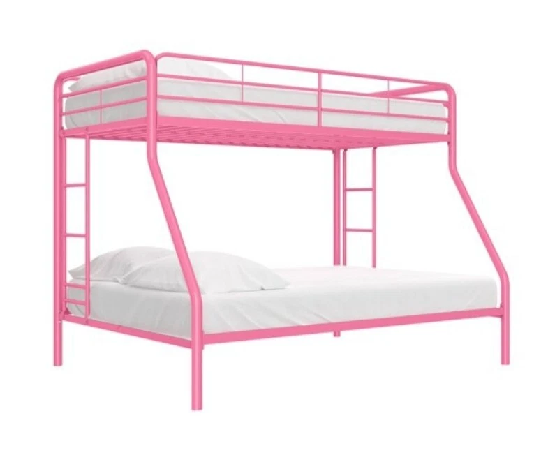 Каркас двухъярусной кровати DHP Dusty Twin over Full Metal со встроенной лестницей розовый - Изображение 3 из 4