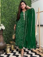Women Indian Pakistani Salwar Kameez Bollywood Party Wear Top Tunic Kurti Set
