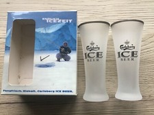 Carlsberg Ice Beer Gläser Mini Schnapsglas Shot Glas 2 er pack